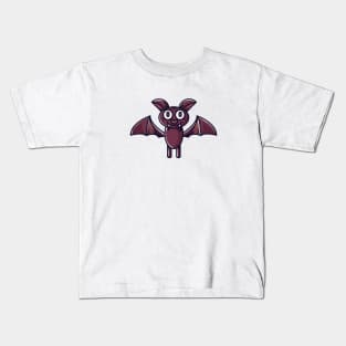 Retro Halloween Bat Design Kids T-Shirt